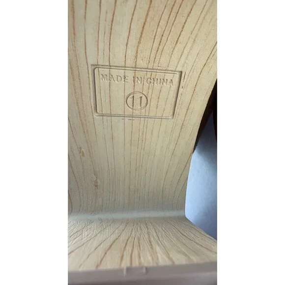 Sun + Stone Taanya Platform Clog Mules Studded in Brown Micro Suede Size 11 - Picture 10 of 11